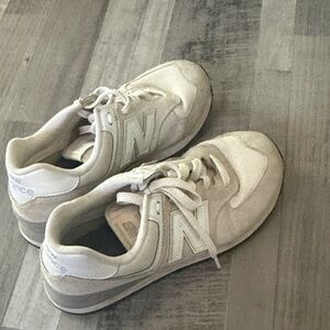 New Balance Kids' Cream Sneakers